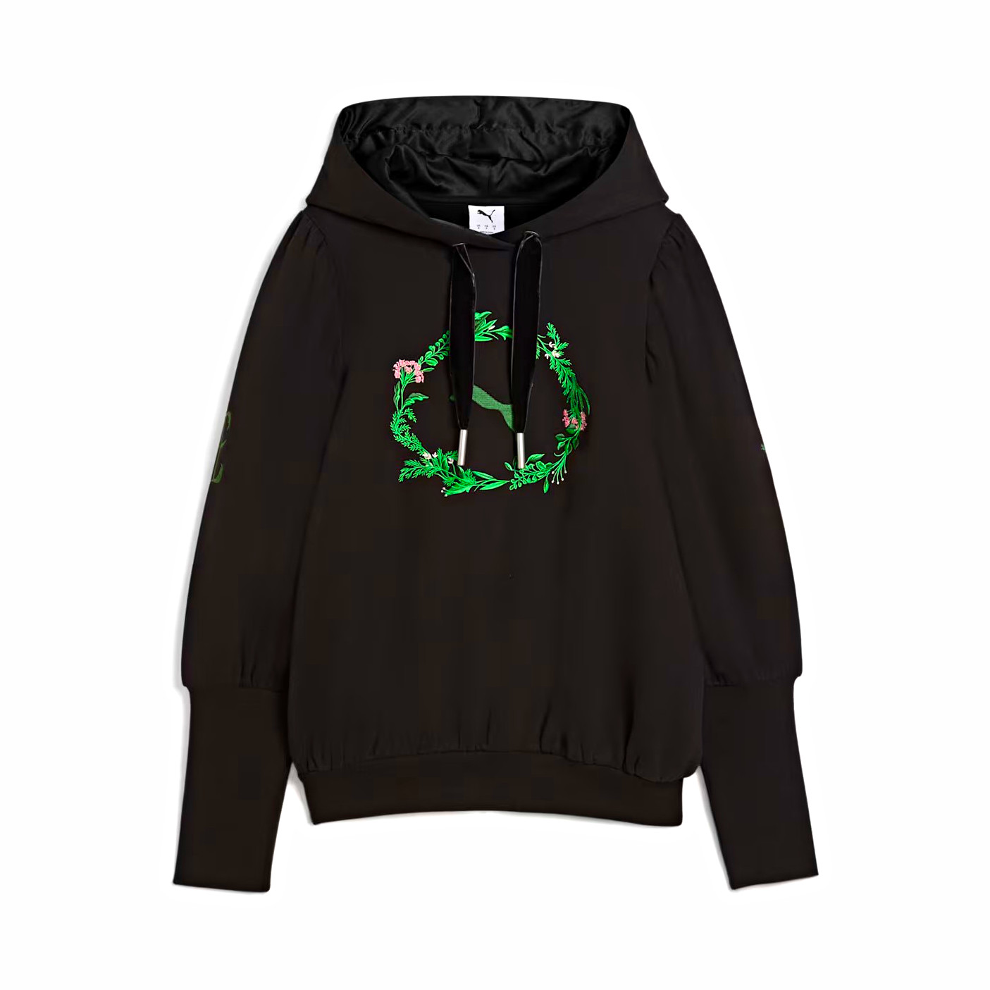 PUMA x Wicked Elphie Hoodie Women\'s XL Black Embroidered Elphaba 636702-01 NWT