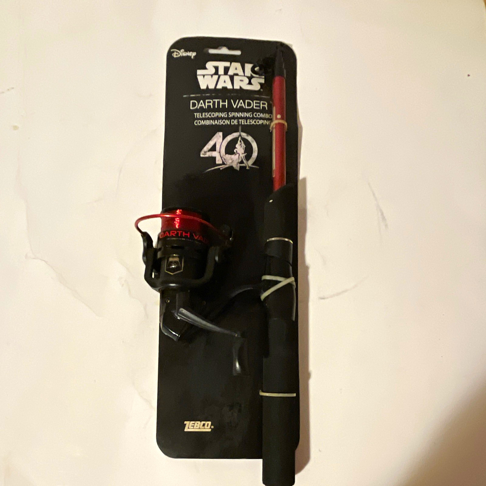 ULTRA RARE Zebco Star Wars Darth Vader Rod & Reel Combo Telescopic Black/Red