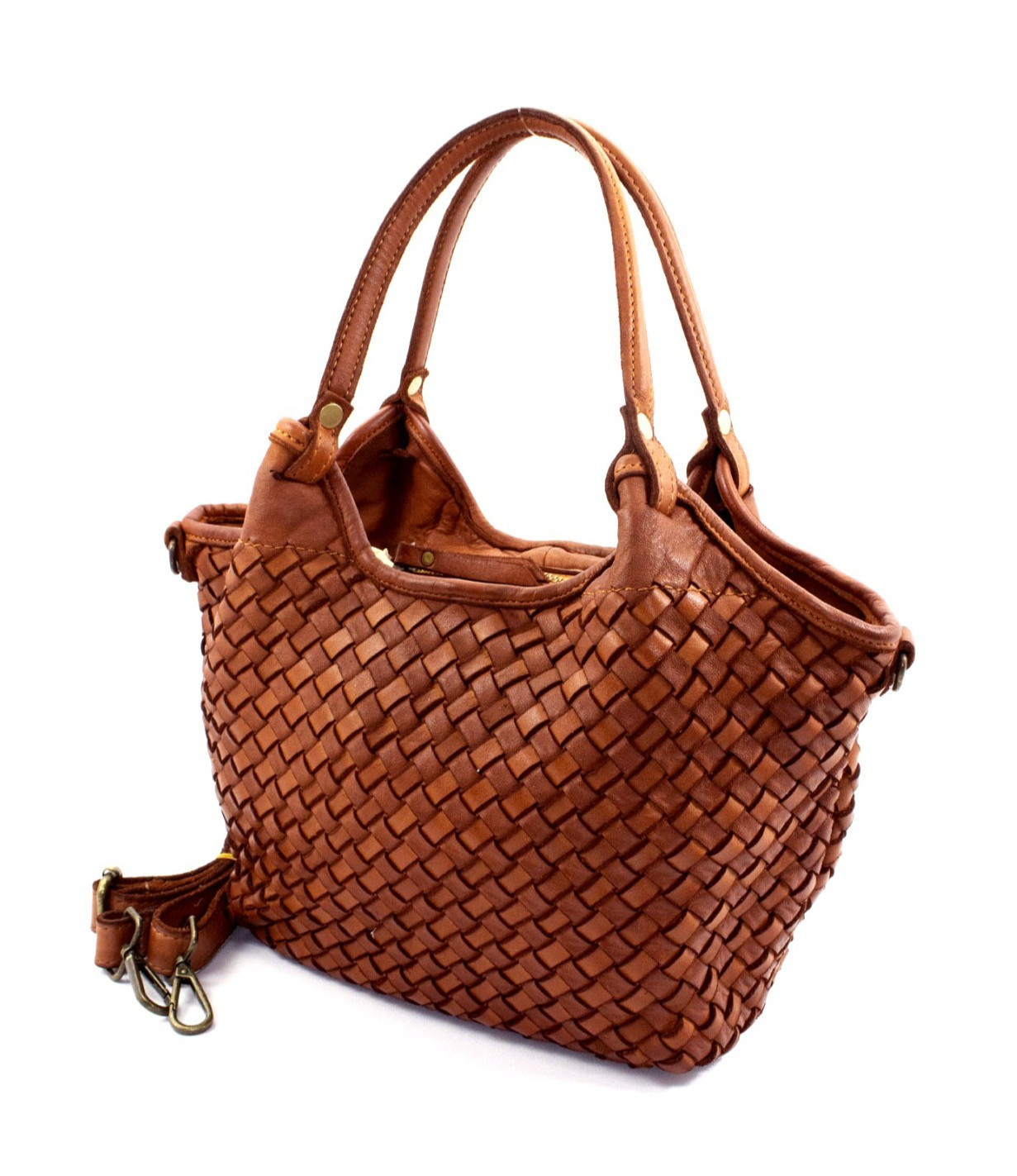 ITALIAN HAND WOVEN GENUINE WASHED LEATHER HANDBAG BAG PURSE - MADE IN ITALY ITALIAN HAND WOVEN GENUINE WASHED LEATHER HANDBAG BAG PURSE - MADE IN ITALY