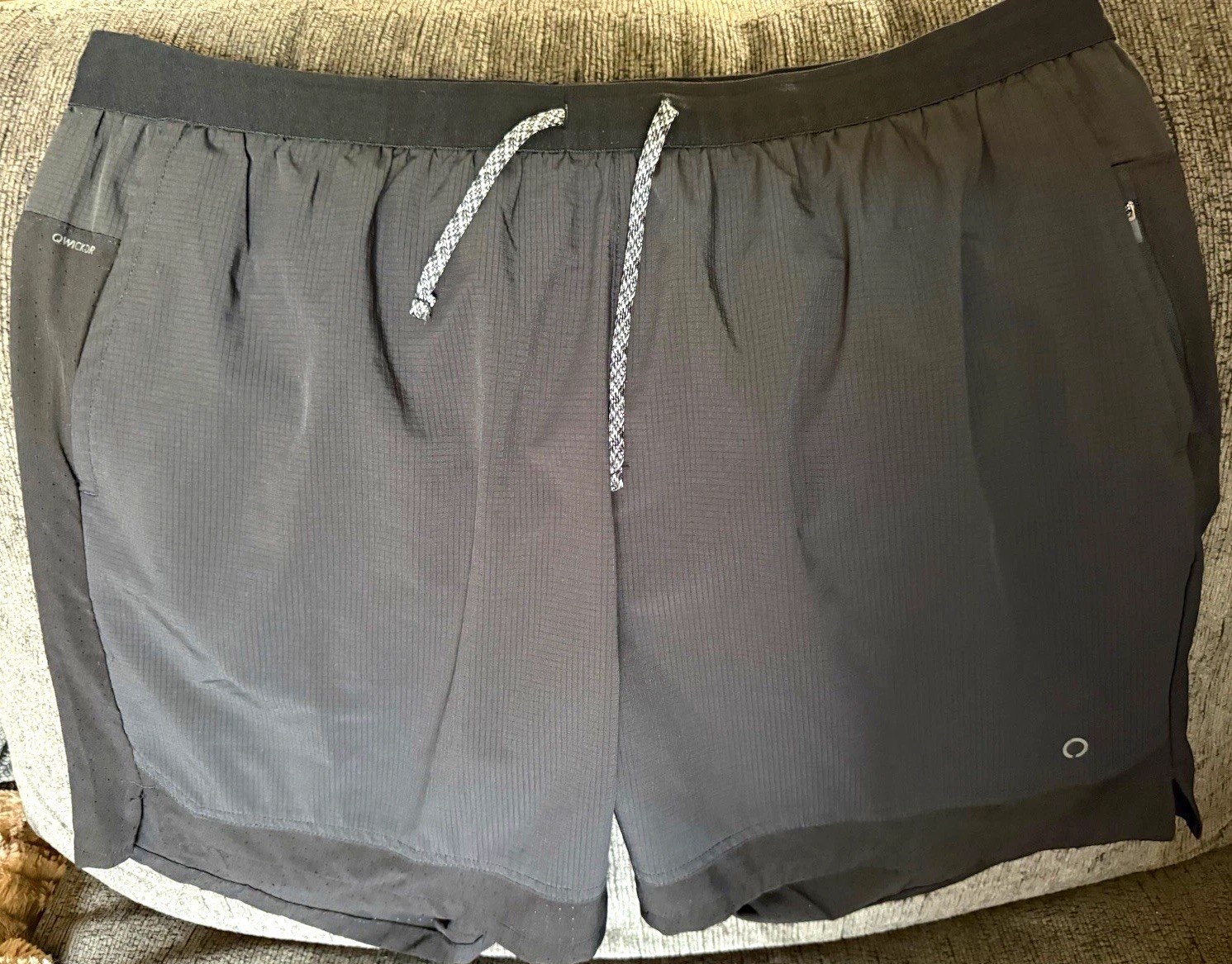 Skora Quick-Dry Men’s Black Athletic Shorts Pockets Drawstring XL 40-42