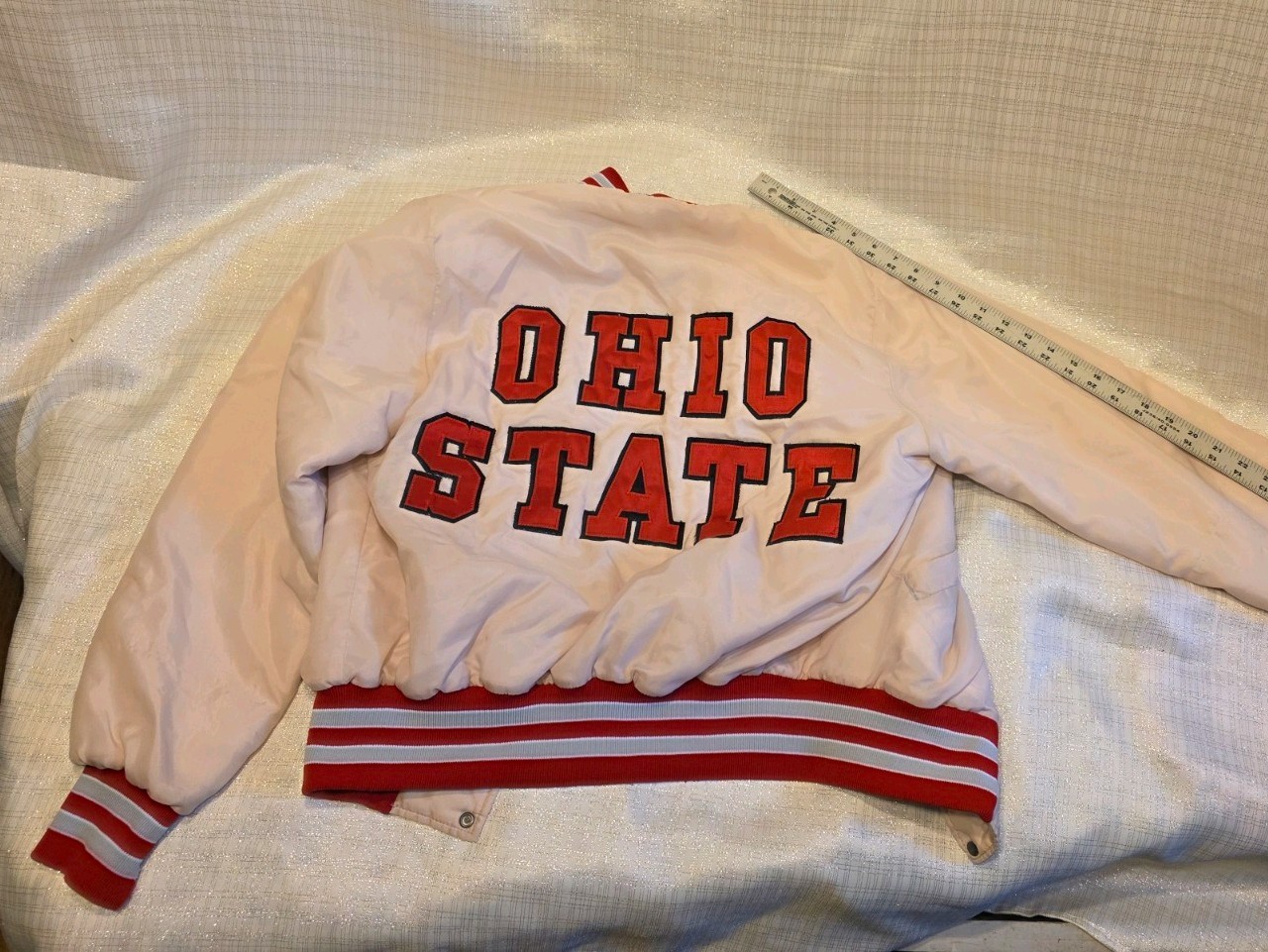 Vintage Ohio State Varsity Bomber Jacket coat Medium Agler-Davidson