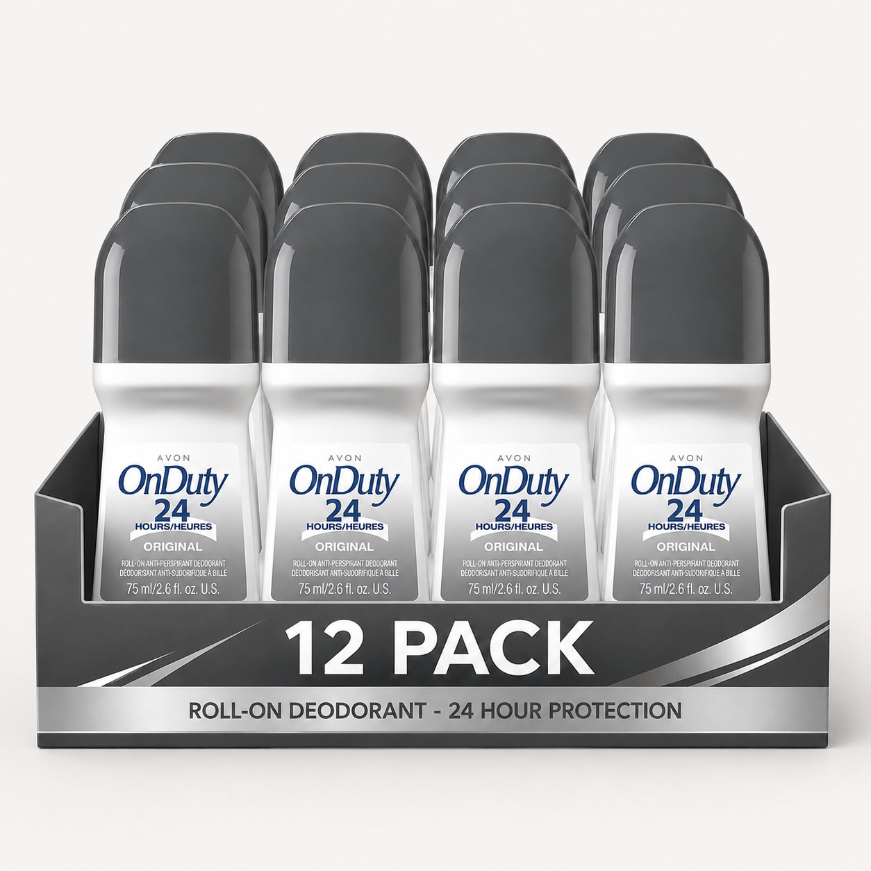 12- Avon On Duty 24 Hours Original Roll-On Anti-Perspirant Deodorant 2.6 oz 12- Avon On Duty 24 Hours Original Roll-On Anti-Perspirant Deodorant 2.6 oz