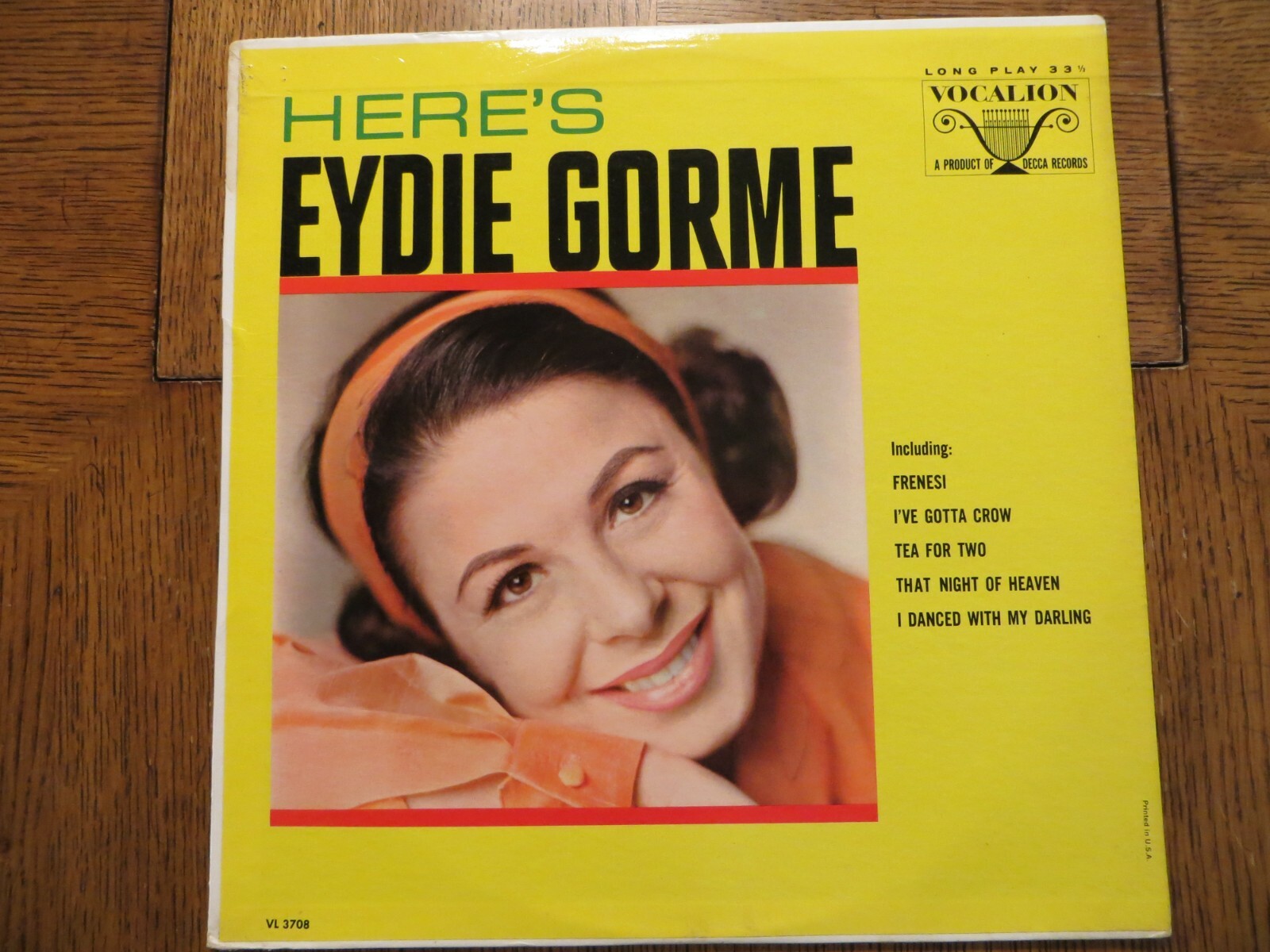 Eydie Gorme ‎– Here\'s Eydie Gorme - Vocalion VL 3708 Vinyl LP VG+/VG+