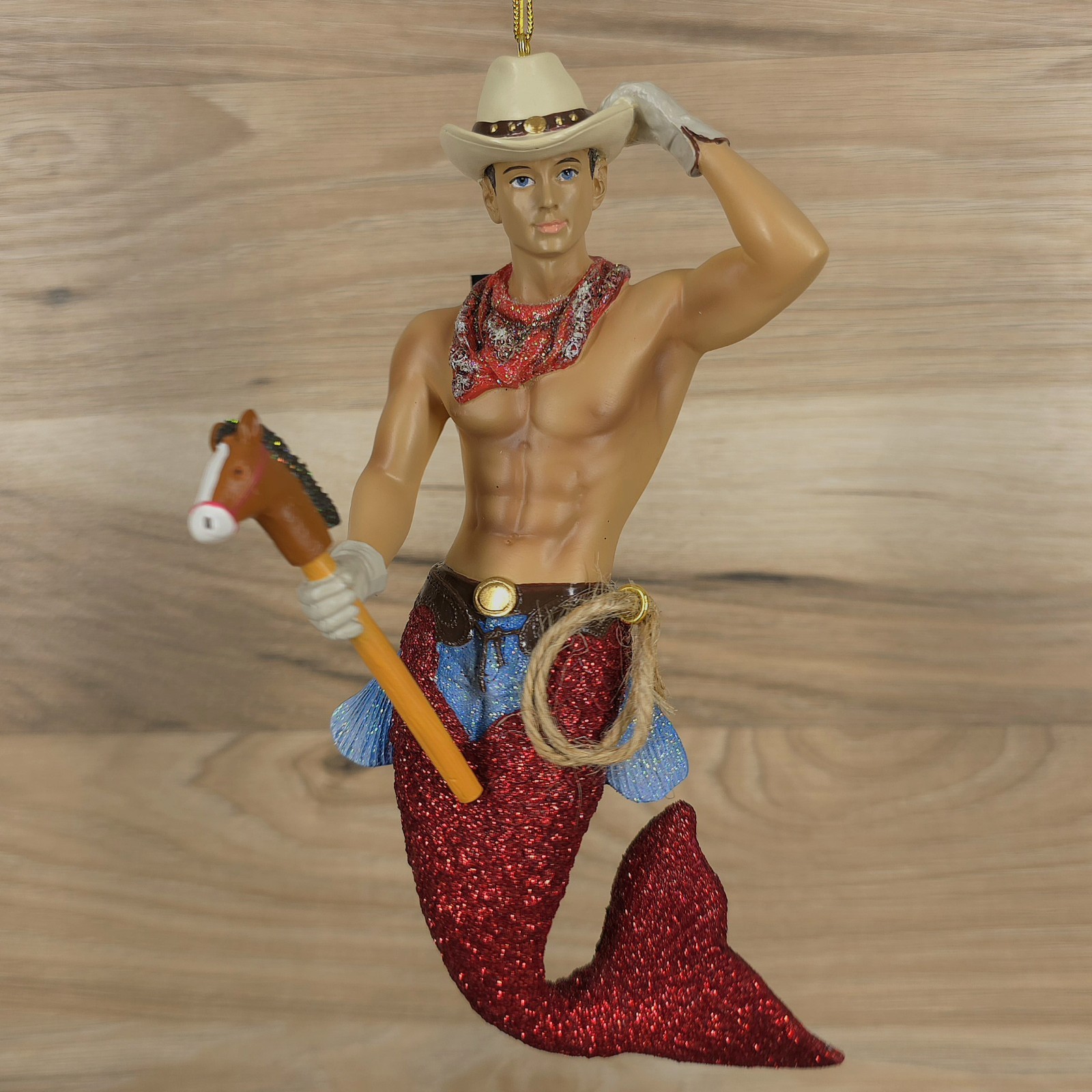 December Diamonds CowPoke Merman 2018 Ornament 55-55078 Retired