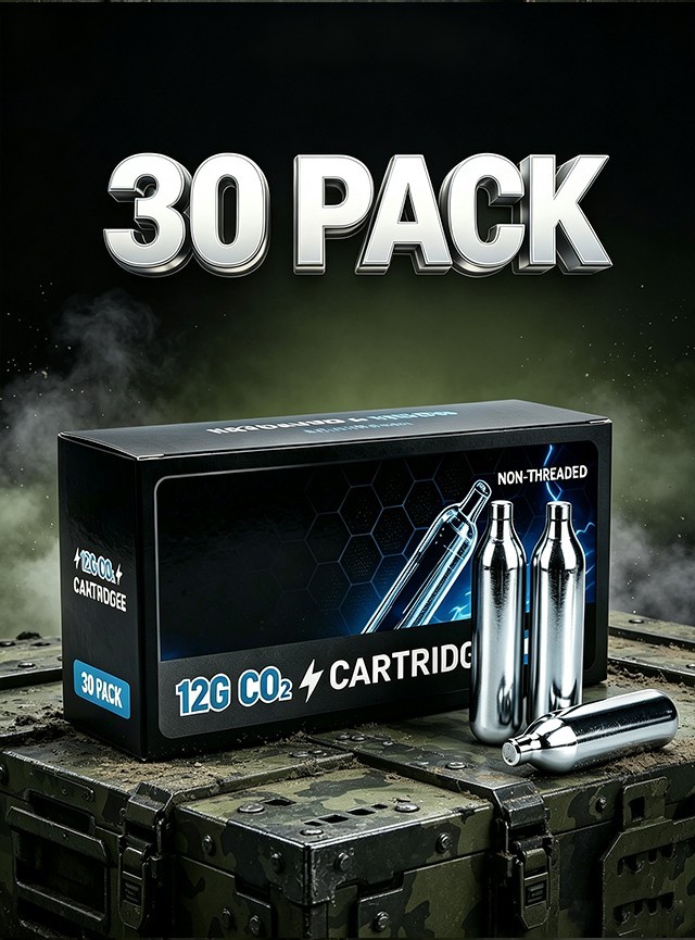 Whipbester  30 Packs 12g CO2 Cartridges for Air Pistols, BB Guns & Air Rifles