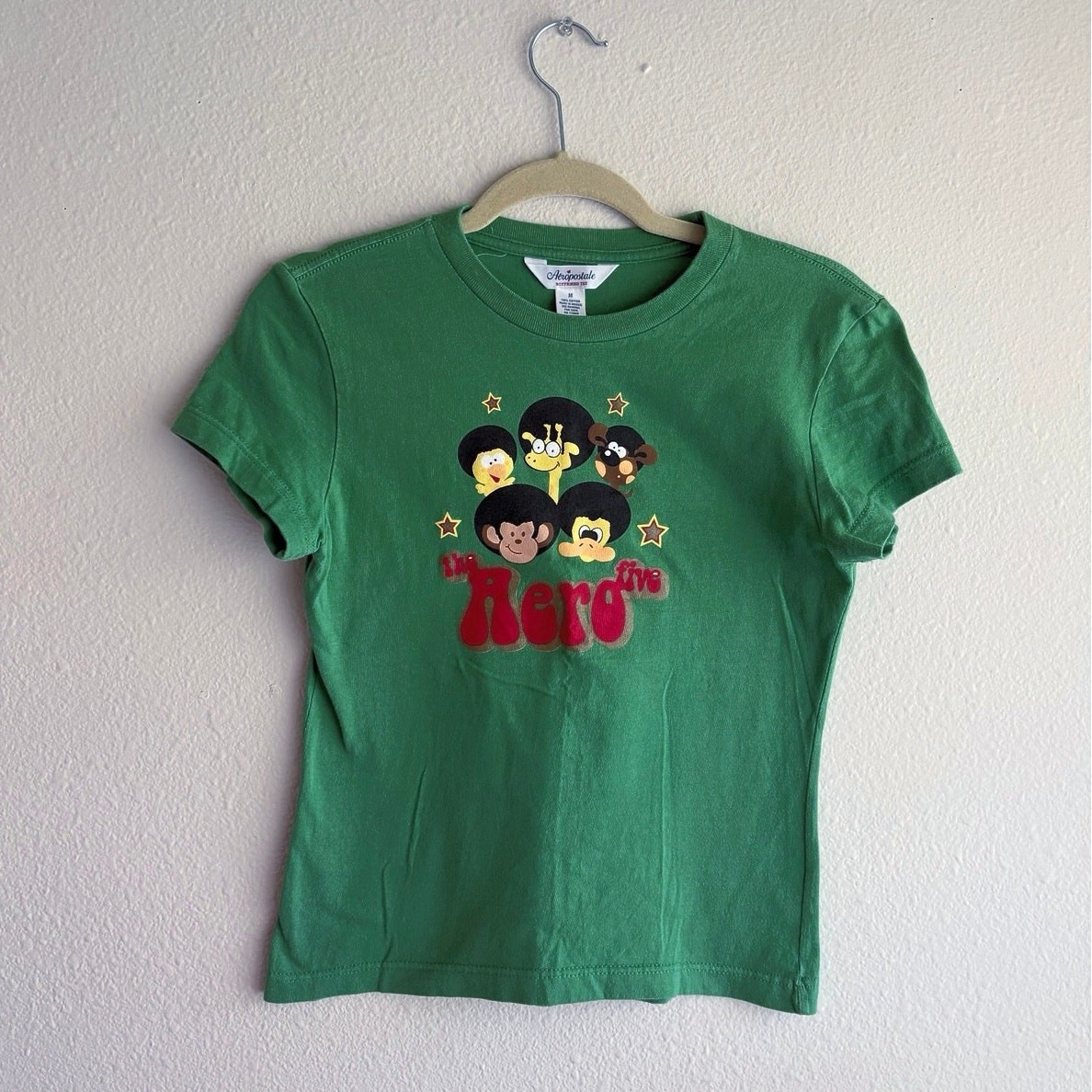 Vintage y2k Aeropostale Boyfriend Tee retro  monkey graphic kidcore 00s baby tee