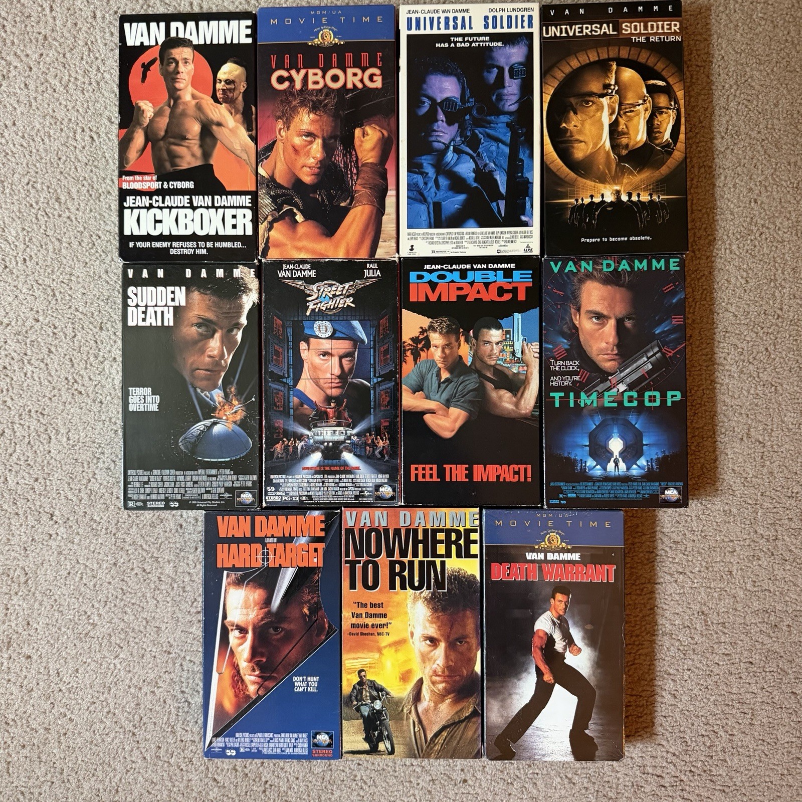 Jean-Claude Van Damme VHS Movie Lot – 11 Classic 80s/90s Action Films