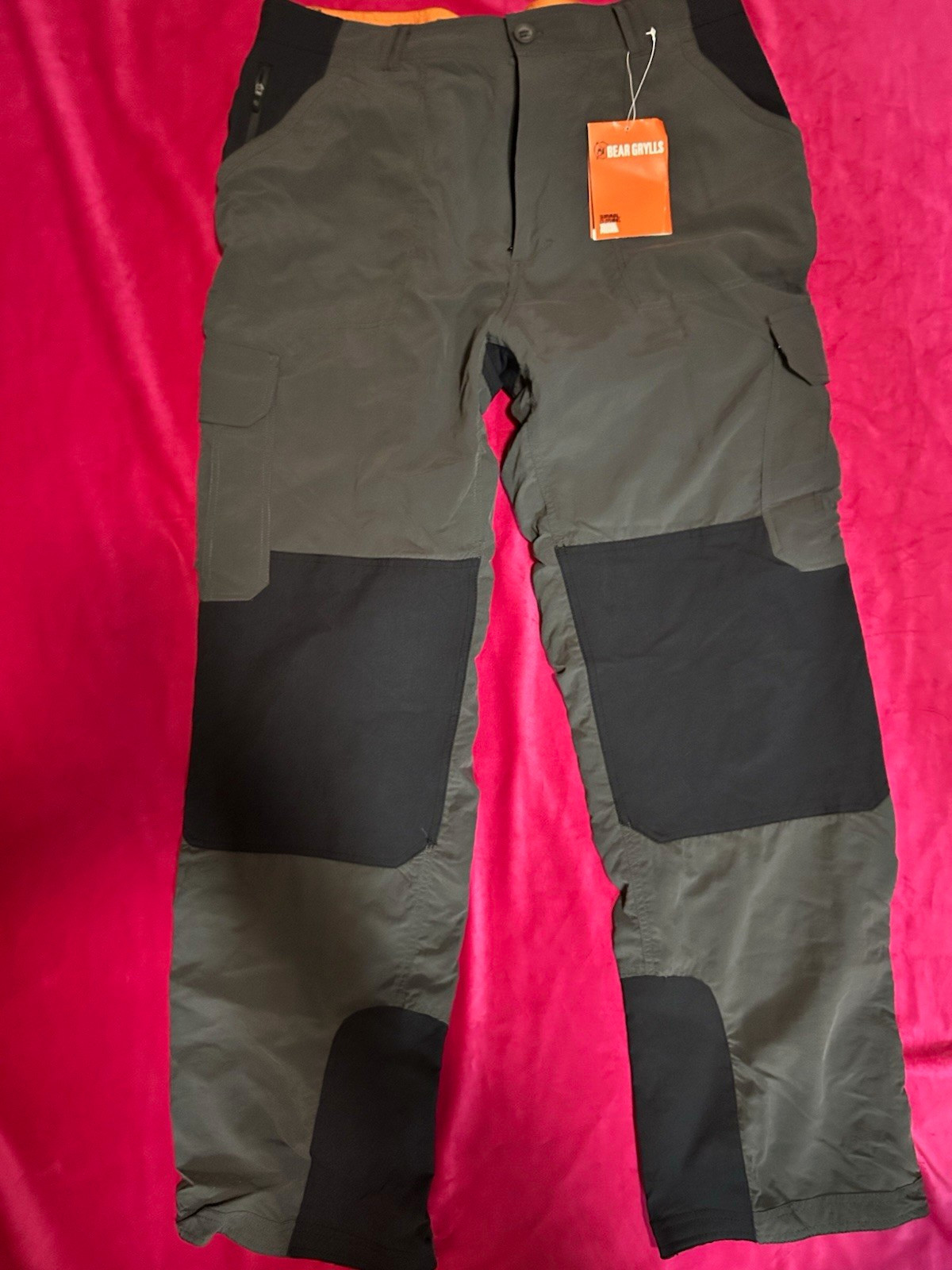 Craghoppers Bear Grylls Men\'s Hiking Camping Pants Cotton Gray/Black Size L Craghoppers Bear Grylls Men\'s Hiking Camping Pants Cotton Gray/Black Size L