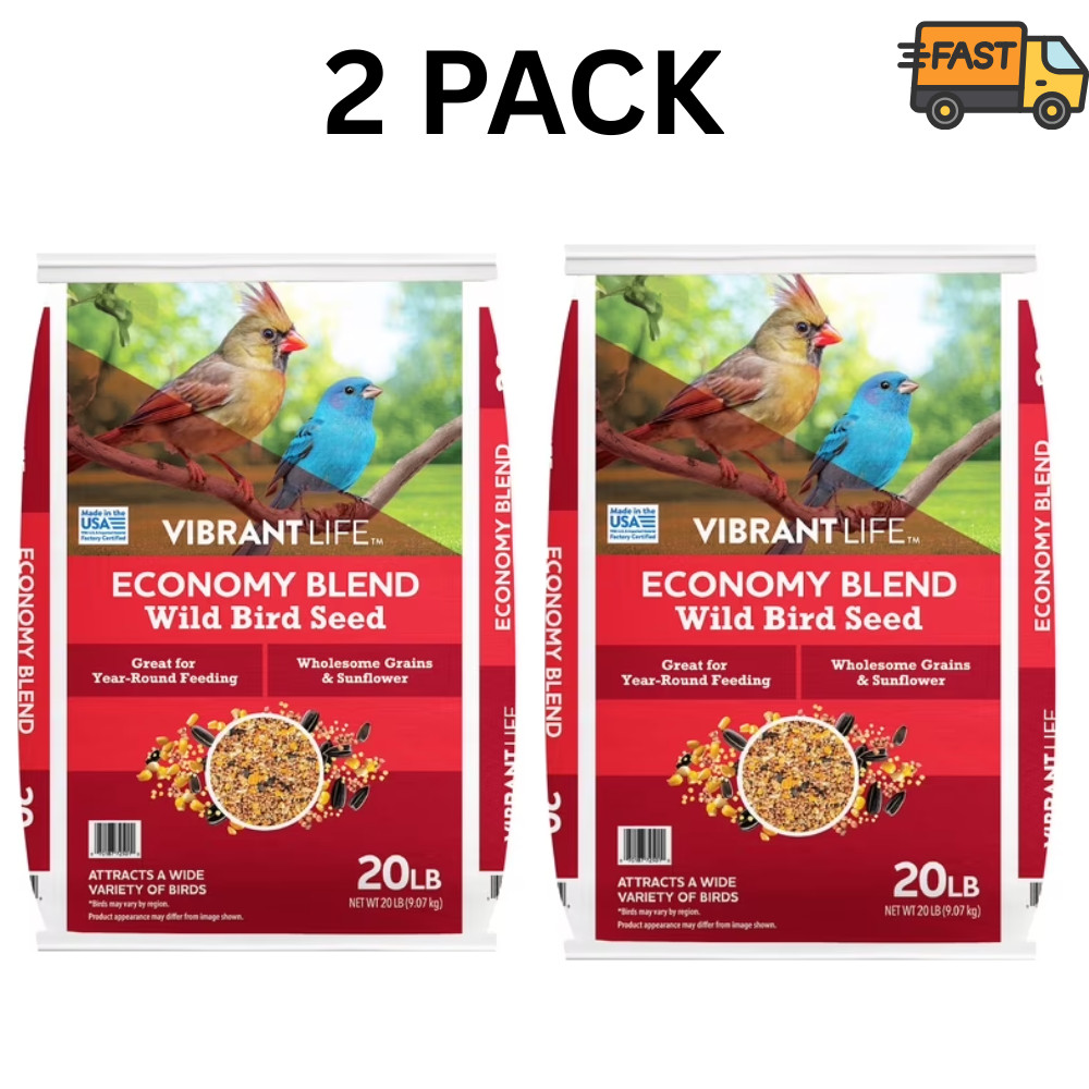 Vibrant Life Wild Bird Seed Mix Black Oil Sunflower 20 lb Pack of 2 Vibrant Life Wild Bird Seed Mix Black Oil Sunflower 20 lb Pack of 2