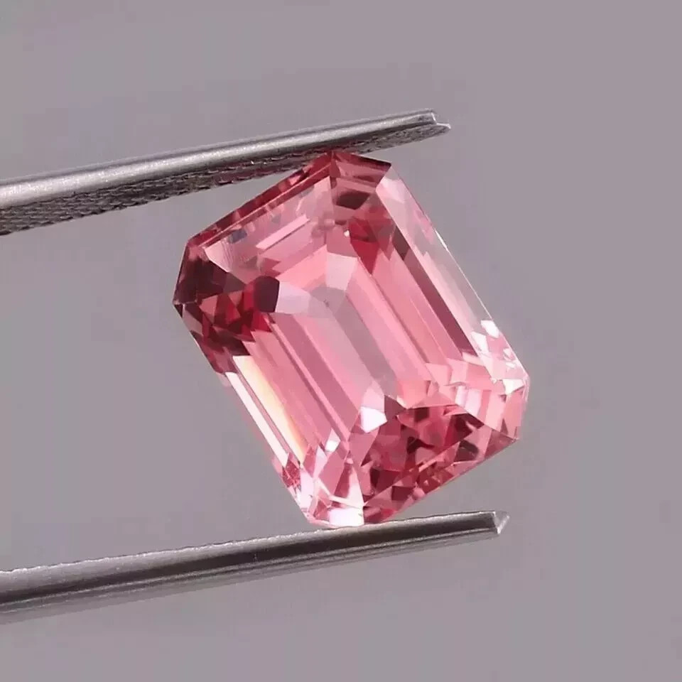 A+Emerald Cut Elegant 8.25 Ct Natural Ceylon Padparadscha Sapphire LooseGemstone