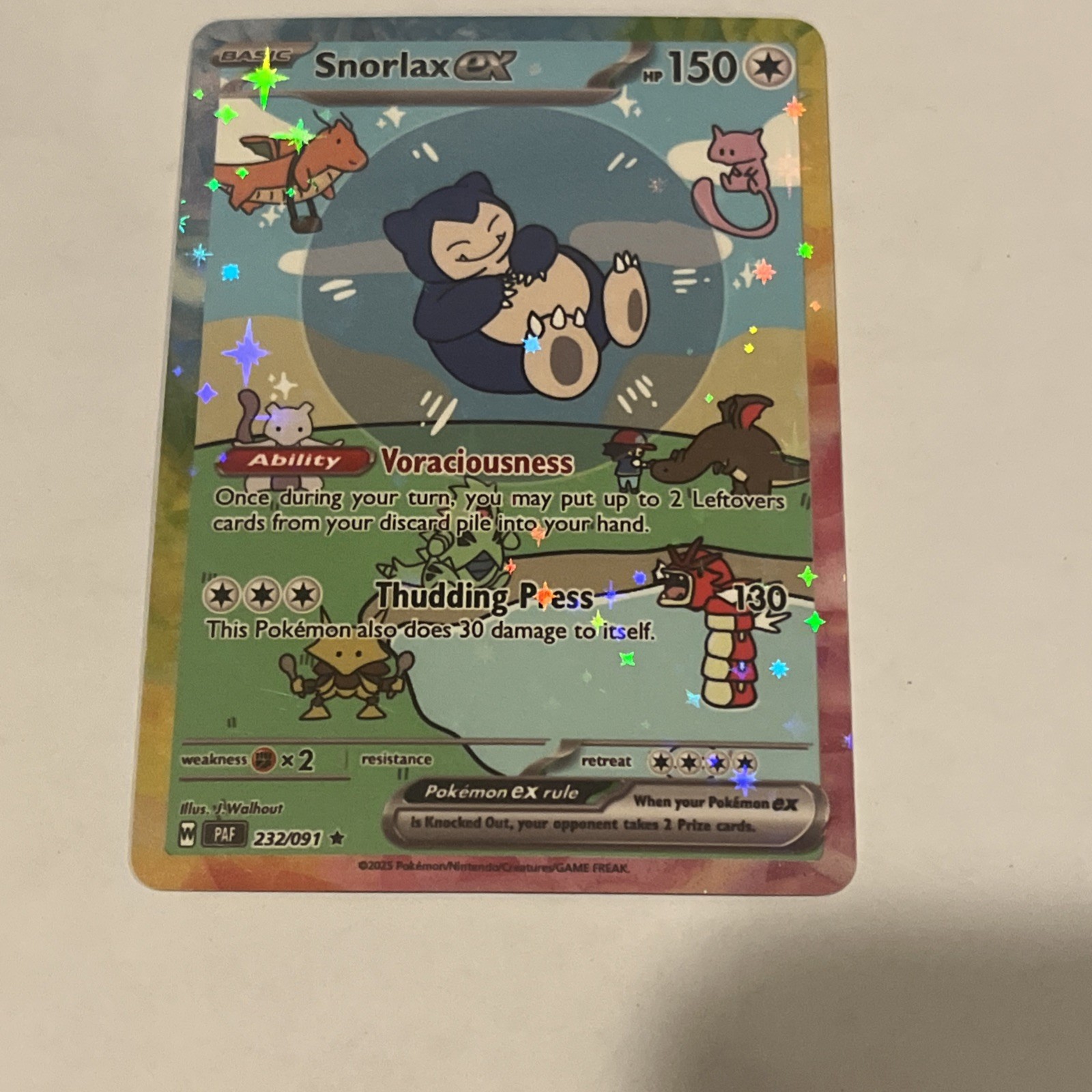 Snorlax Ex Pokemon Card Fan Card Art (Bubble) ART Card. This Is NOT A Game Card