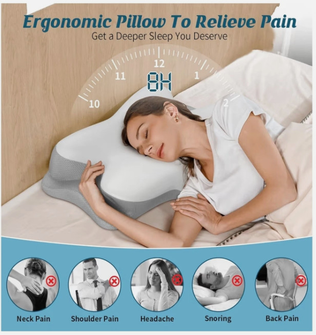 Almohadas Ortopedicas Para Cervical Alivio Dolor Cuello Foam Memory Dormir Bien