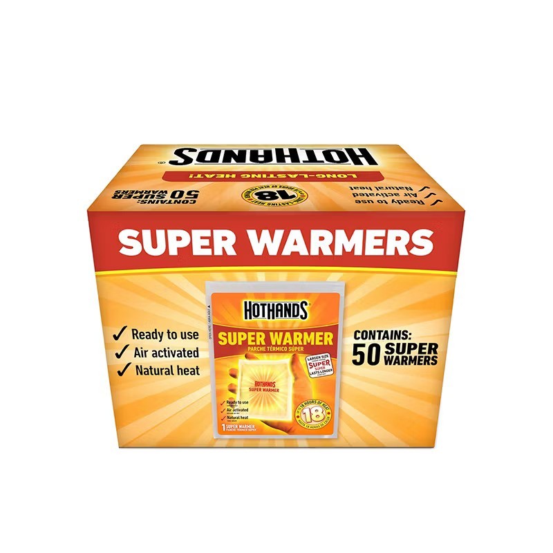 Hothands Super Warmers Air Activated Long Lasting Heat Up To 18 50 pack Exp 2030