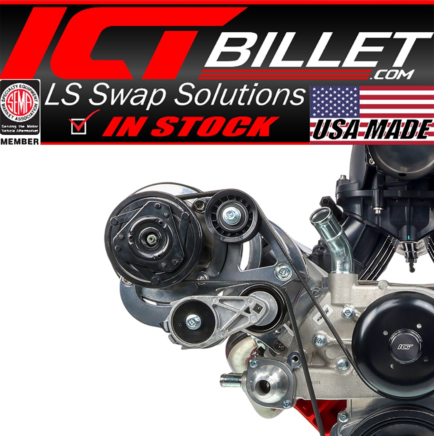 LS Truck R4 A/C Air Conditioner Compressor Bracket Kit SUV LSX AC (LS3 Camaro)