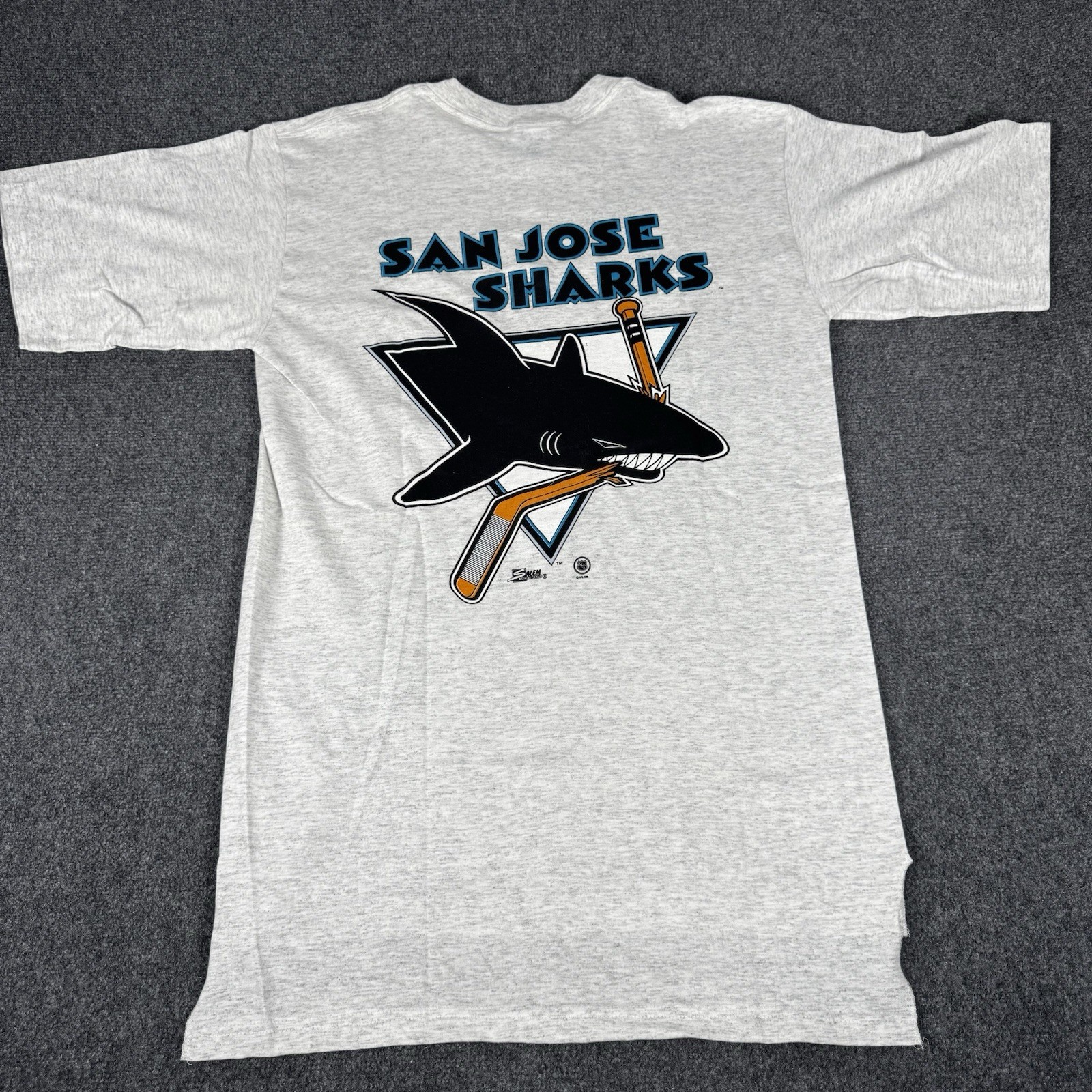 Vintage 90s San Jose Sharks NHL Hockey T Shirt Mens Large Salem Single Stitch US Vintage 90s San Jose Sharks NHL Hockey T Shirt Mens Large Salem Single Stitch US