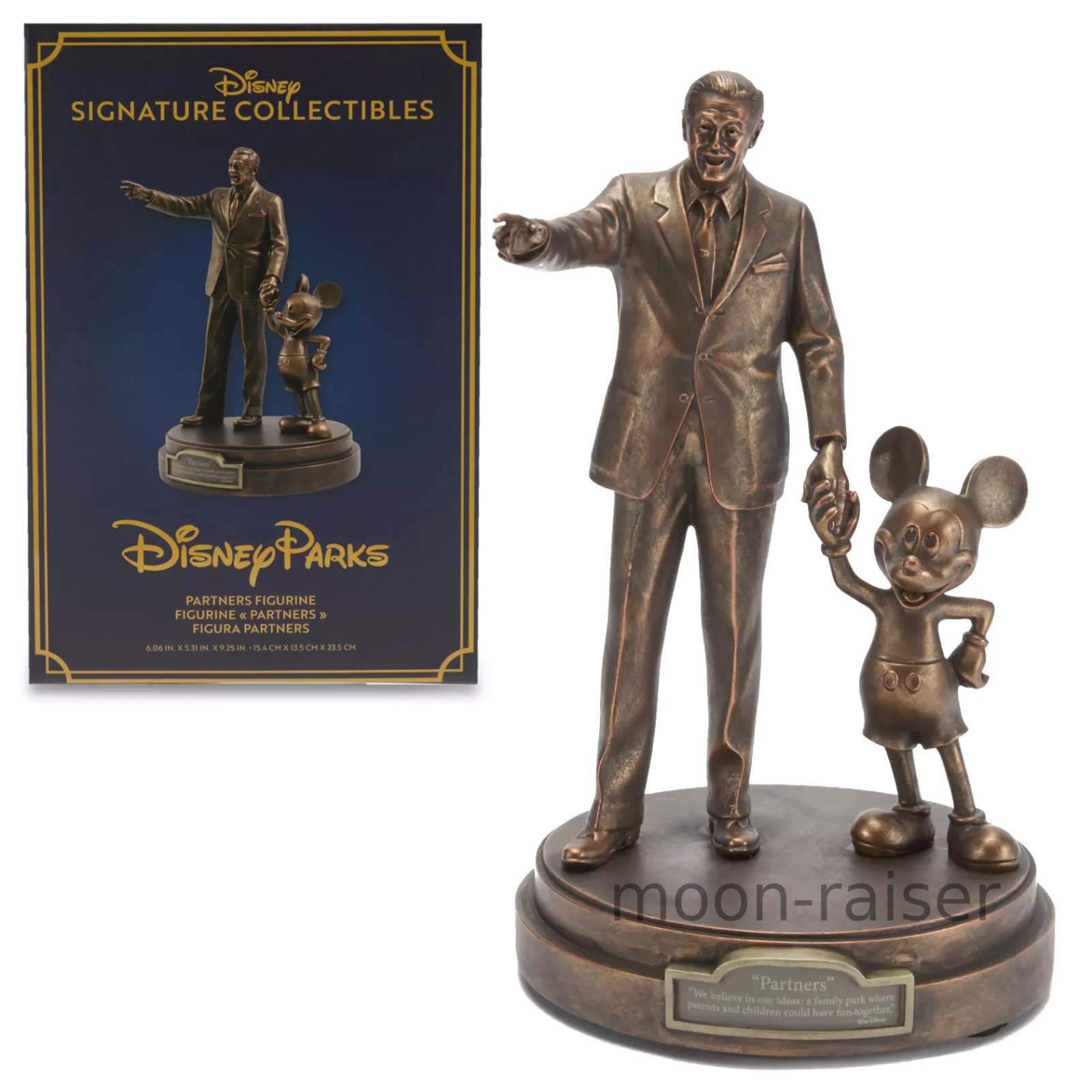 Disney Parks Walt Disney and Mickey Mouse Partners Figure Signature Collectibles