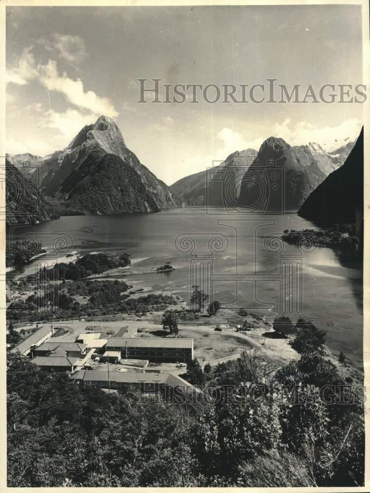1962 Press Photo Majestic view of Milford Sound, South Island, New Zealand