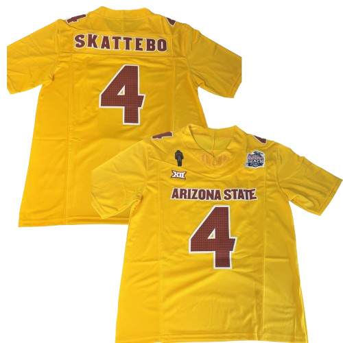 ASU Cam #4 Skattebo Jersey W/Peach Bowl Patch MEN Stitched Jerrsey All Color ASU Cam #4 Skattebo Jersey W/Peach Bowl Patch MEN Stitched Jerrsey All Color