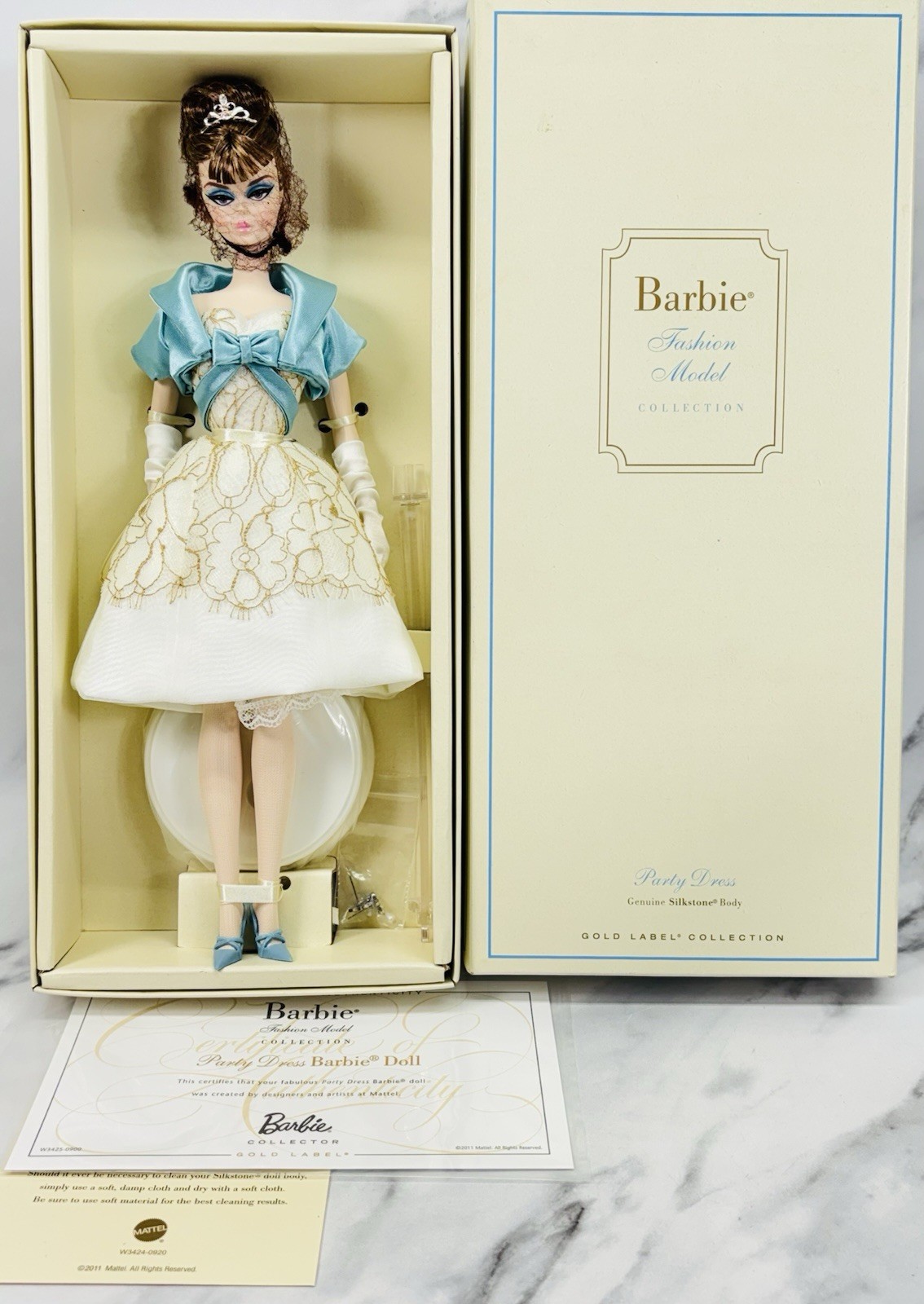 Barbie Fashion Model Collection Party Dress Silkstone Gold Label W3425 COA