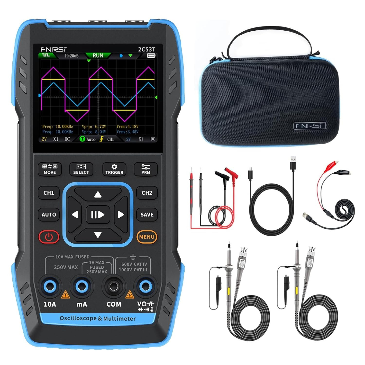 Osciloscopio/multímetro/generador de señales DDS 3 en 1 de 50 MHz Osciloscopio/multímetro/generador de señales DDS 3 en 1 de 50 MHz