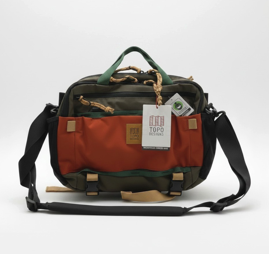 Topo Designs Mountain Woodland/Terracotta Cross Bag NWT