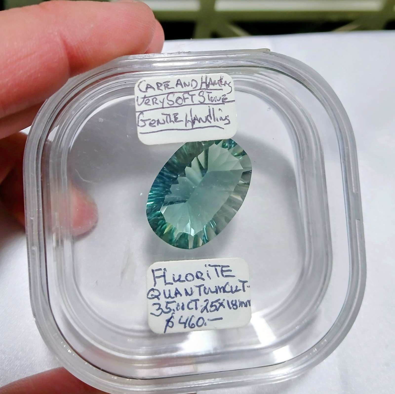 🔥Rare Facted Fluorite Gem 35CT Lapidary Jewelry Making Large