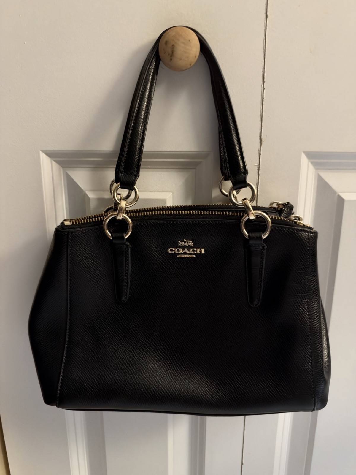 Coach Black Leather Crossbody Bag Vintage