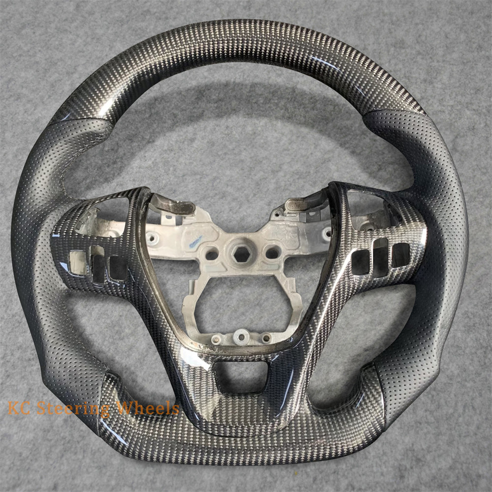 Customized Carbon Fiber Perforated Steering Wheel for 2015-2020 Ford Explorer Customized Carbon Fiber Perforated Steering Wheel for 2015-2020 Ford Explorer
