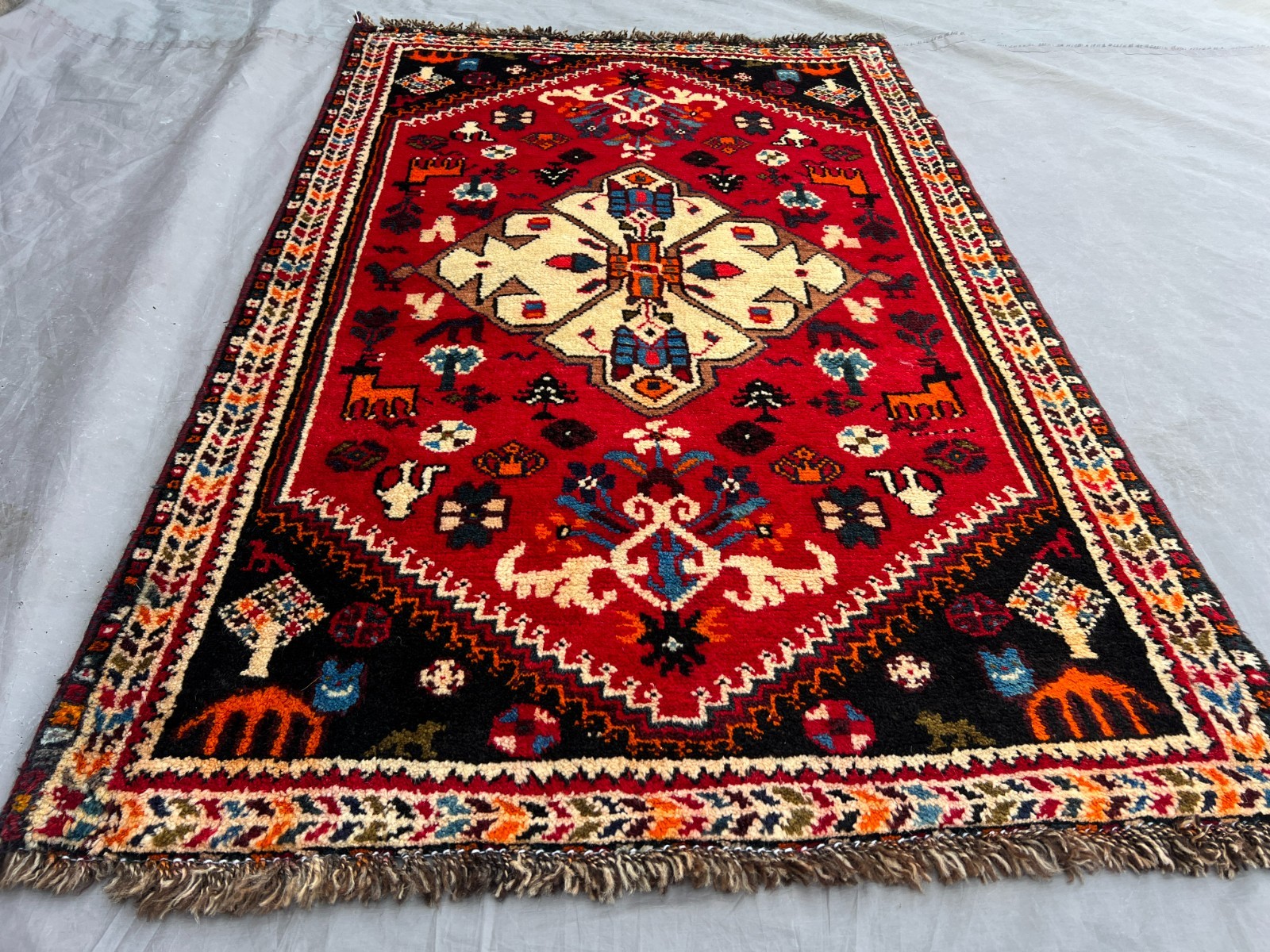 COLLECTORS’ ITEM Stunning Antique Kazak Natural Vegetable Dye Carpet COLLECTORS’ ITEM Stunning Antique Kazak Natural Vegetable Dye Carpet