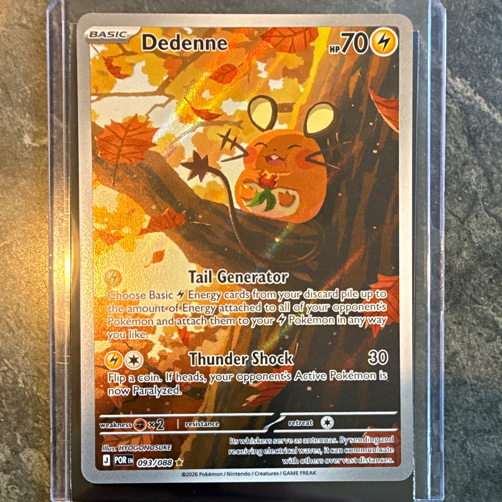 The Pokémon Company Dedenne 093/088 PAR Rare Holo Basic HP70 2026 EN HYOGONOSUKE