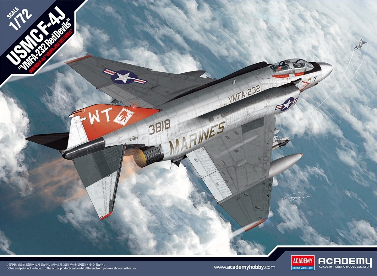 Academy 12556 F-4J USMC VMFA-232 'Red Devils' 1/72 Scale Plastic Model Kit Academy 12556 F-4J USMC VMFA-232 'Red Devils' 1/72 Scale Plastic Model Kit