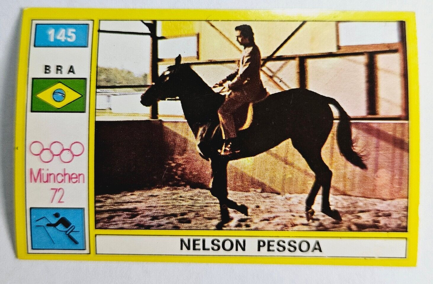 1972 Panini Munich Olympics #145 Equestrian Events NELSON PESSOA (Brasil)