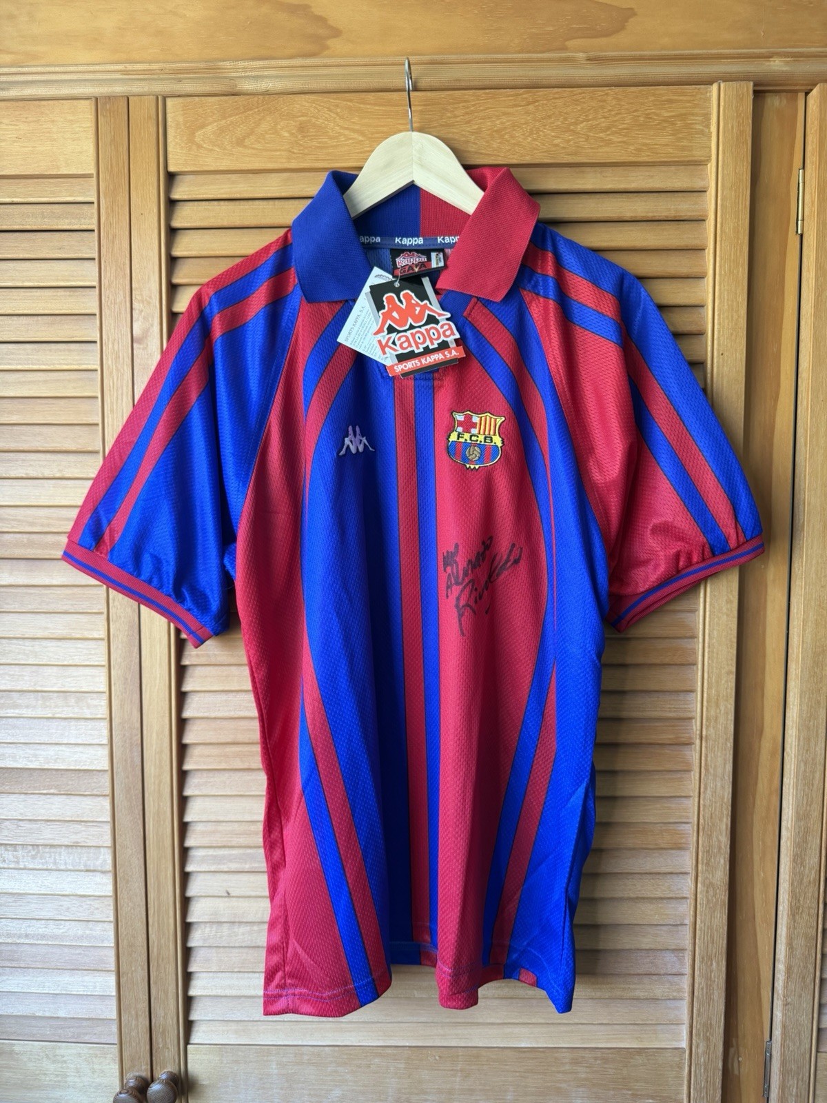 Barcelona 1997/98 European Kappa Shirt – Rivaldo Signed – Rare New Tags