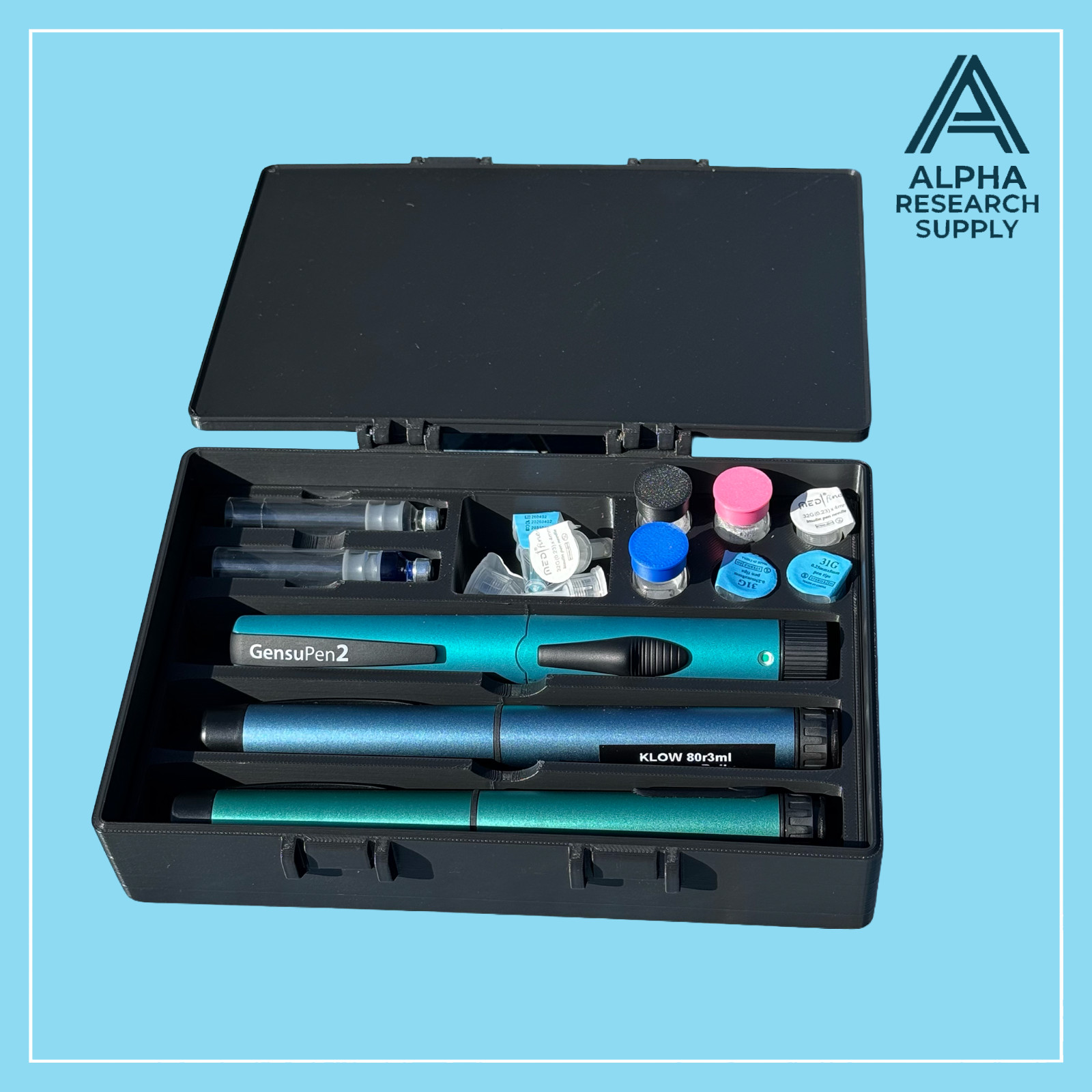 3 Pen Peptide Case Storage Box Organizer