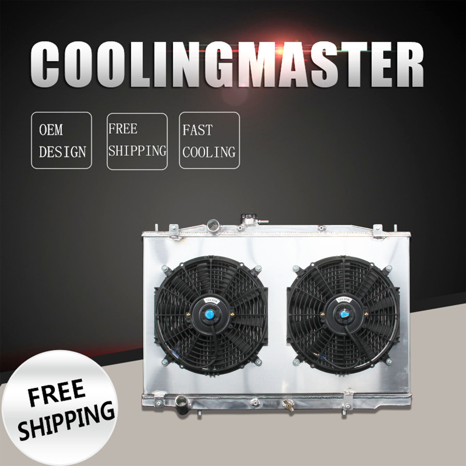 Fit 2004-2006 Acura TL V6 3.2L 3210cc Aluminum Radiator+Fan Shroud MT 2773 2 Row