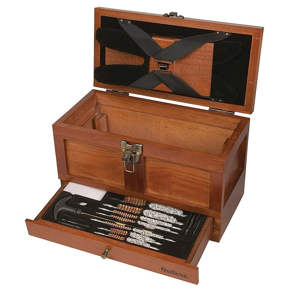25-Piece Universal Wood Gun Cleaning Kit for .22 Caliber & Up, Multi-Size Tools 25-Piece Universal Wood Gun Cleaning Kit for .22 Caliber & Up, Multi-Size Tools
