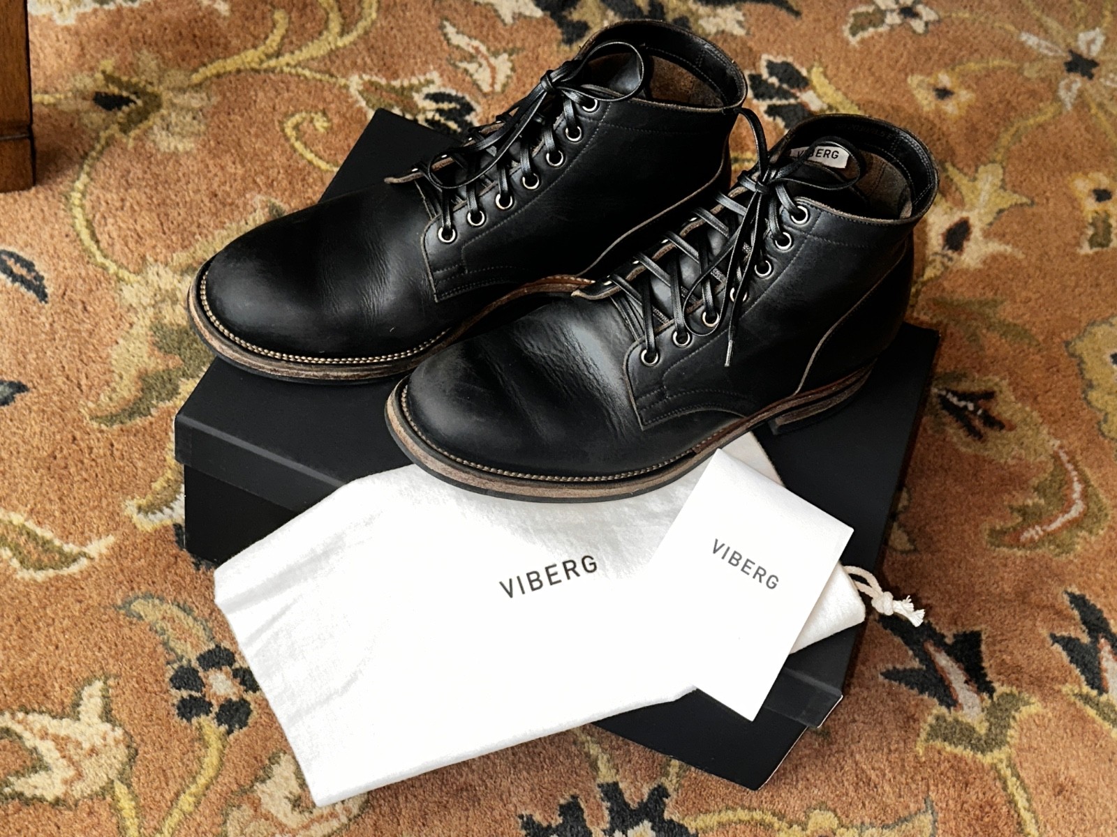 Viberg Service Boot 2030 Size 8.5 E - Black Teacore.
