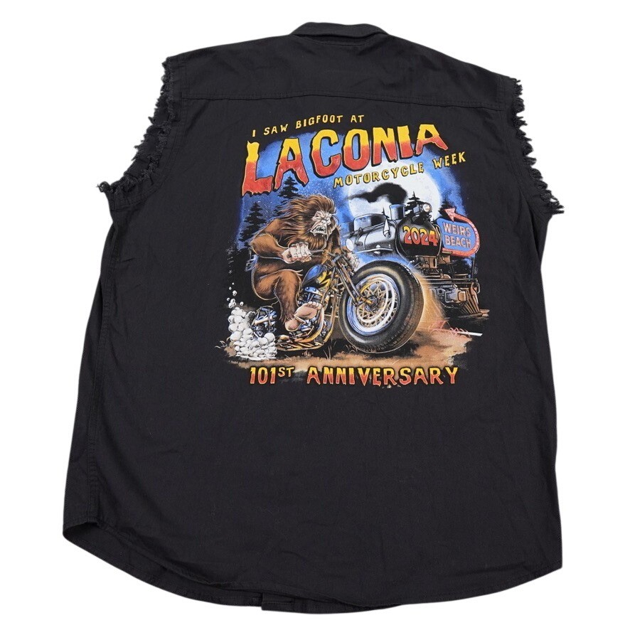 Vance Biker Wear Bigfoot Shirt Mens 2XL Black Laconia Motorcycle Week 2024 2SP