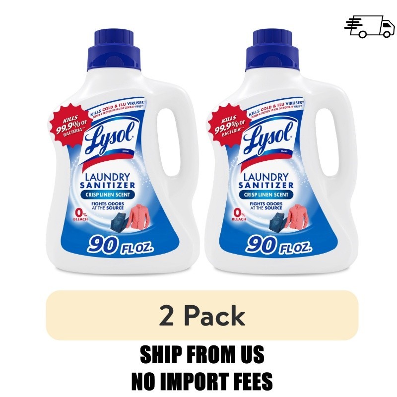 (2 pack) Lysol Laundry Sanitizer Additive, Sanitizing Liquid for Clothes and Lin