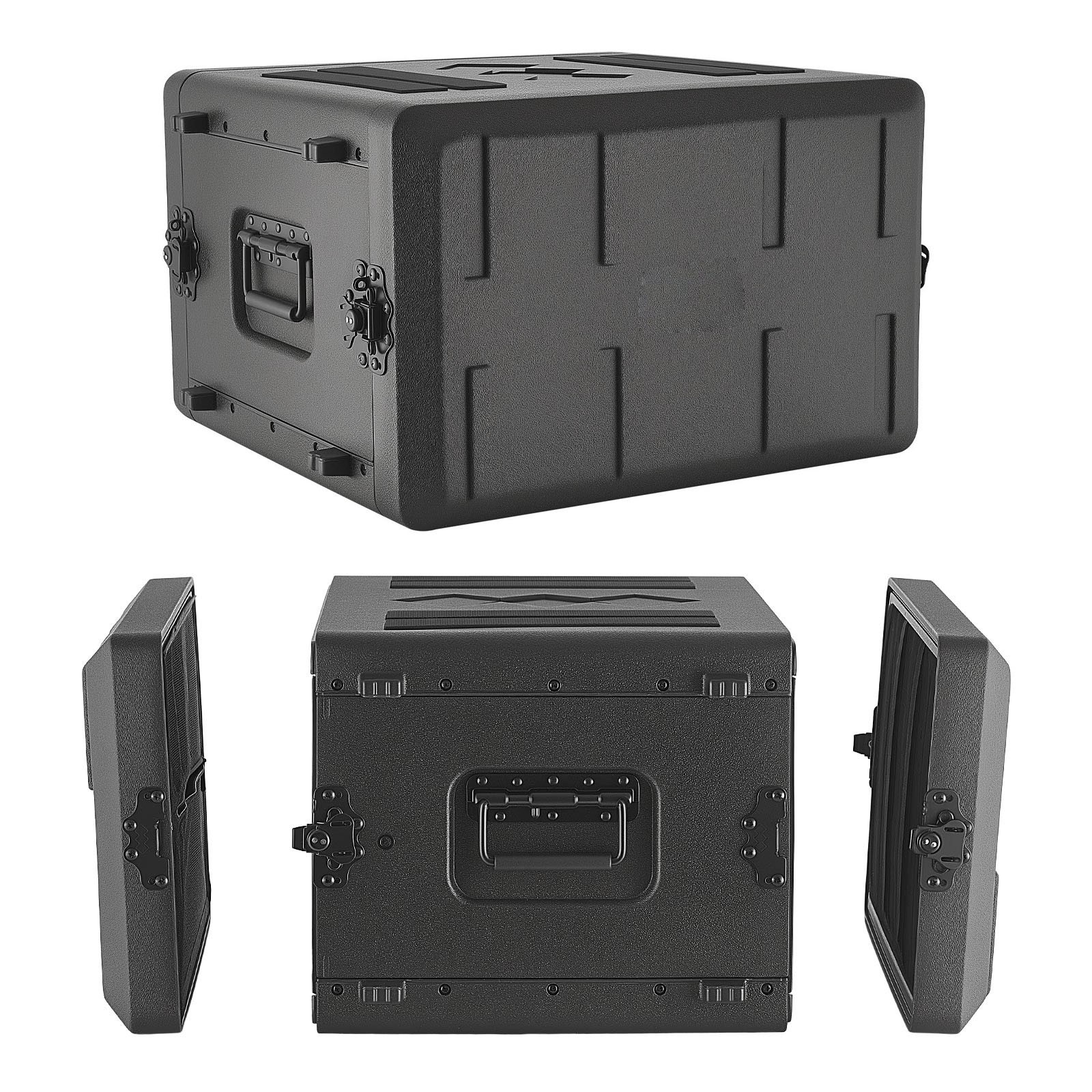 Uimoso 6U Rack Case with Microphone Storage, 15.35-Inch Rackmount Flight Case