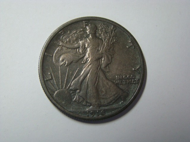 1916 Walking Liberty Silver Half Dollar About Uncirculated+ 20907 1916 Walking Liberty Silver Half Dollar About Uncirculated+ 20907