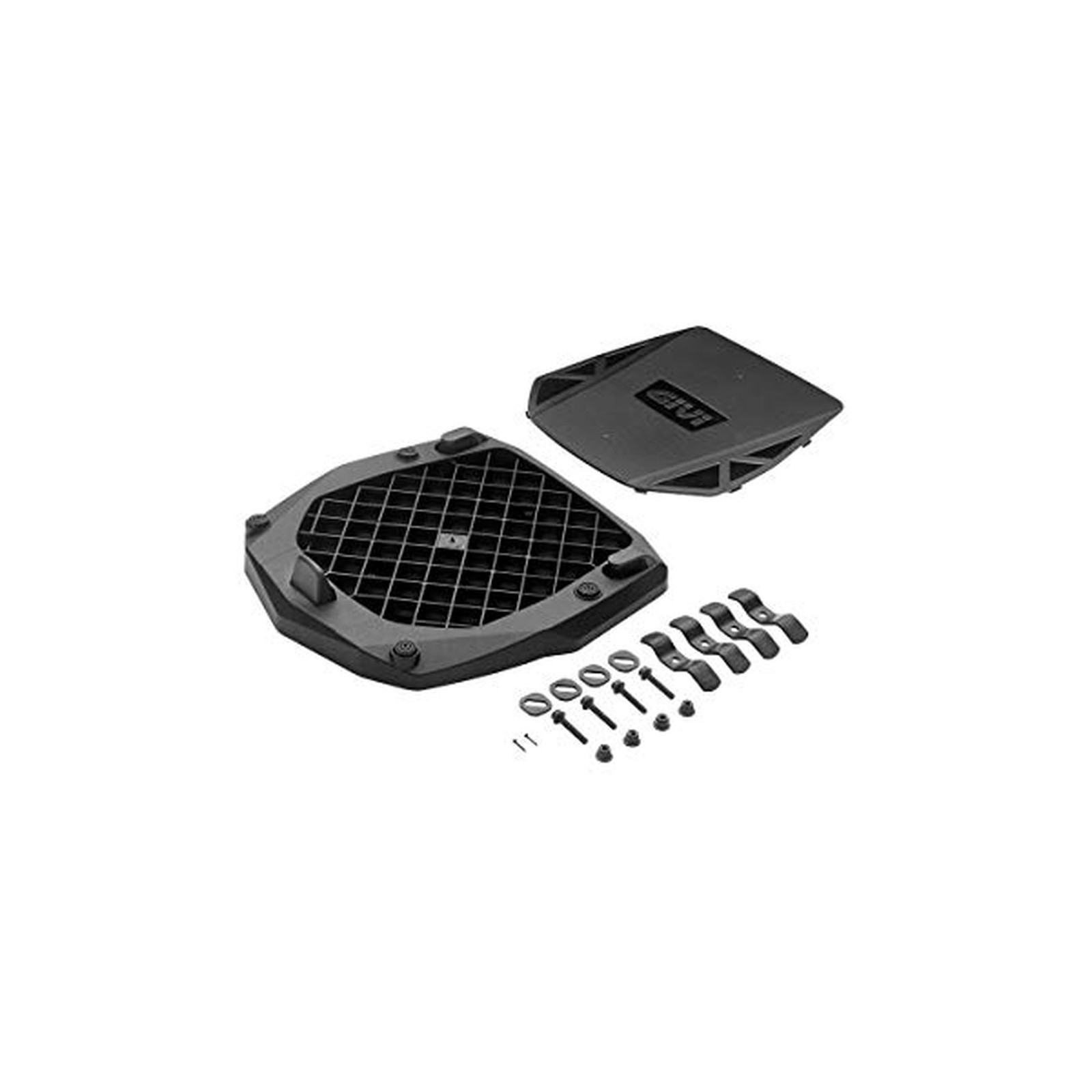 GIVI E251 Monokey Plate for use with flat or tubular style luggage racks only GIVI E251 Monokey Plate for use with flat or tubular style luggage racks only