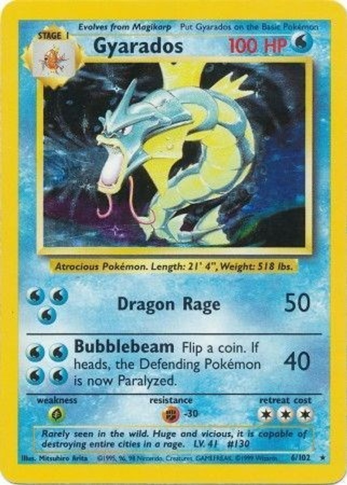 Pokemon Gyarados [BS - 006/102] Holofoil Holo Rare MP