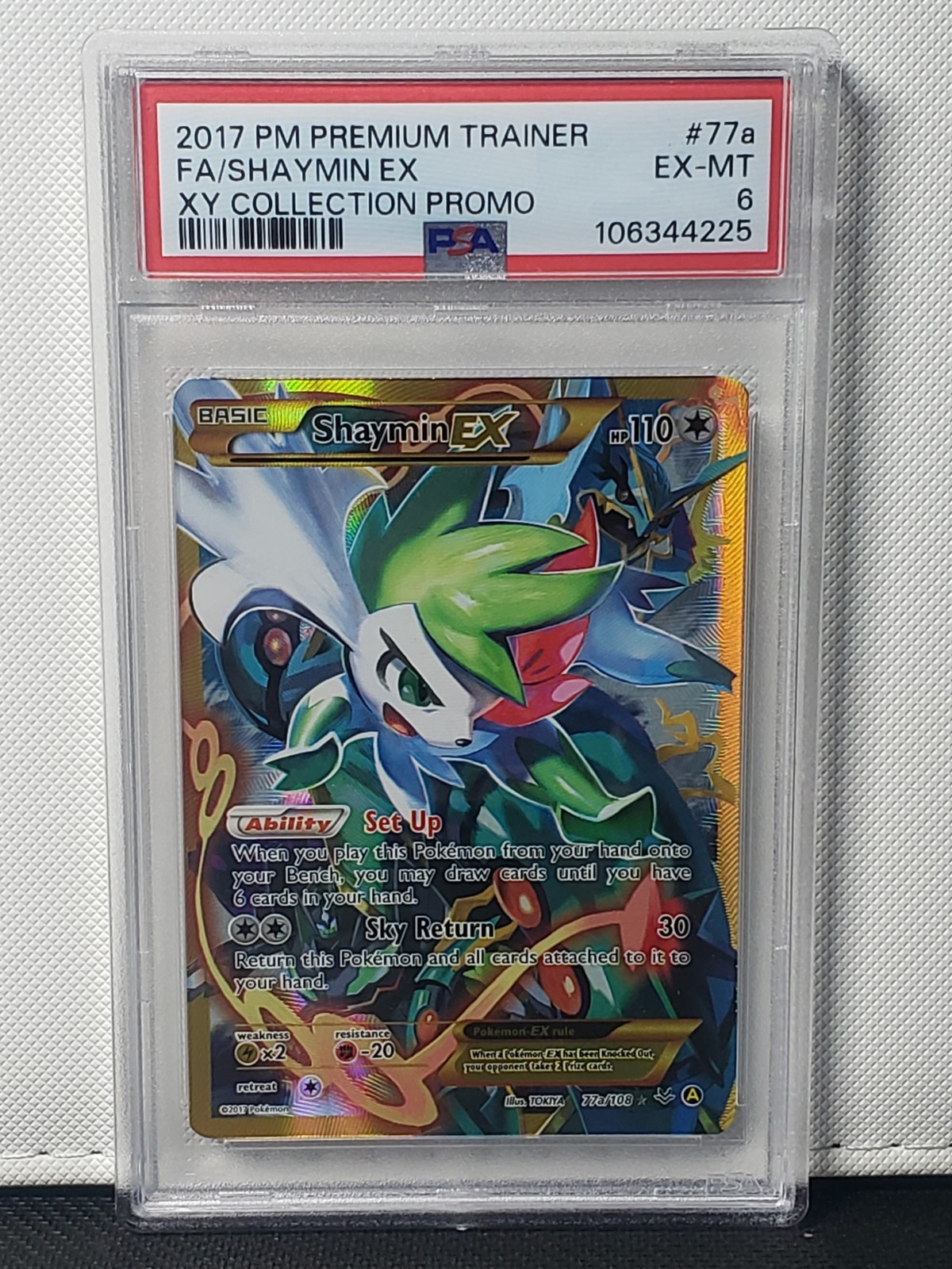 Shaymin EX 77a/108 Full Art Alternate Promo Premium Trainer XY Collection PSA 6 Shaymin EX 77a/108 Full Art Alternate Promo Premium Trainer XY Collection PSA 6