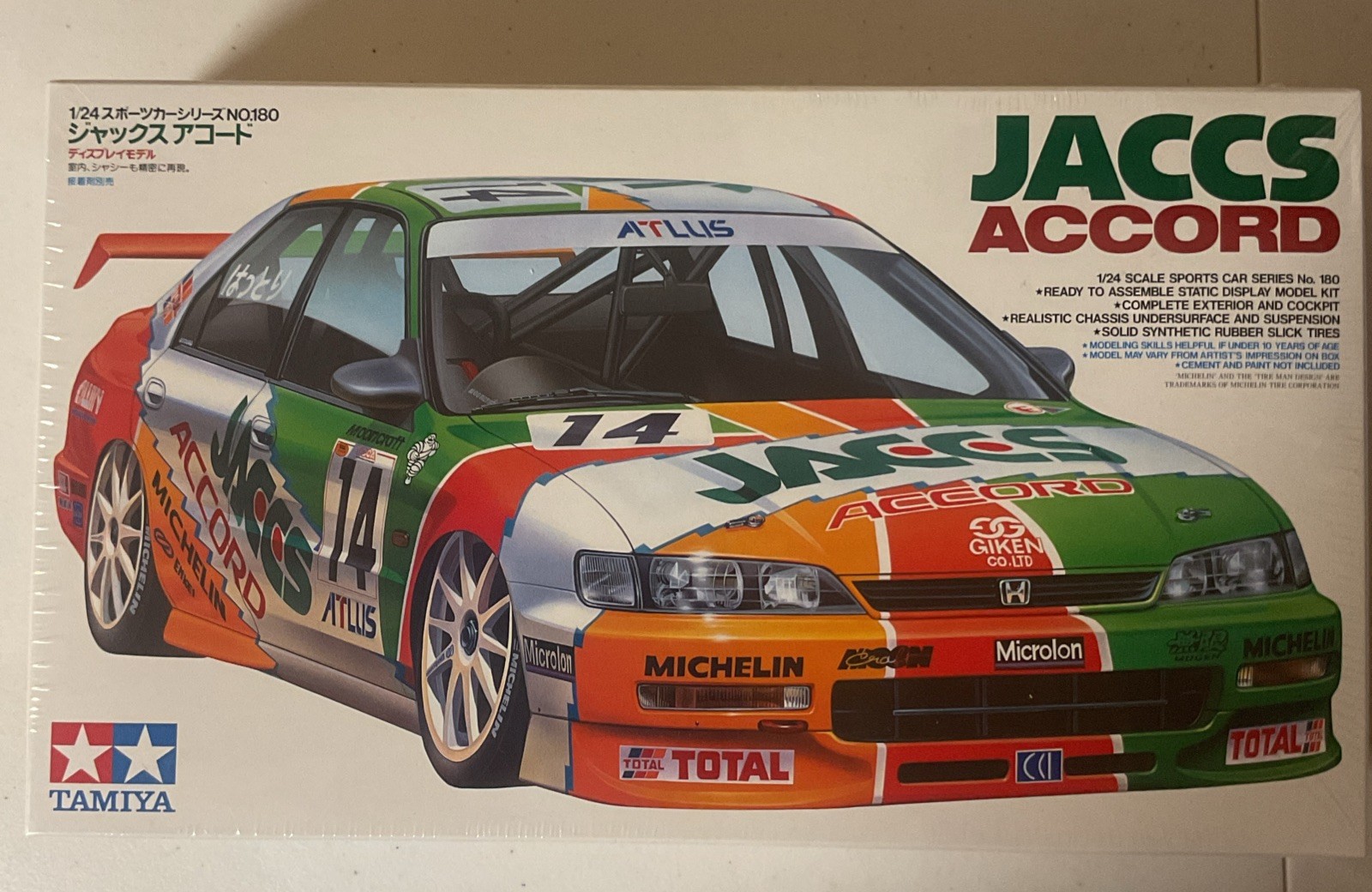 Tamiya JACCS Honda Accord Sports Car Series Kit 24180 Factory Sealed 1:24 scale Tamiya JACCS Honda Accord Sports Car Series Kit 24180 Factory Sealed 1:24 scale