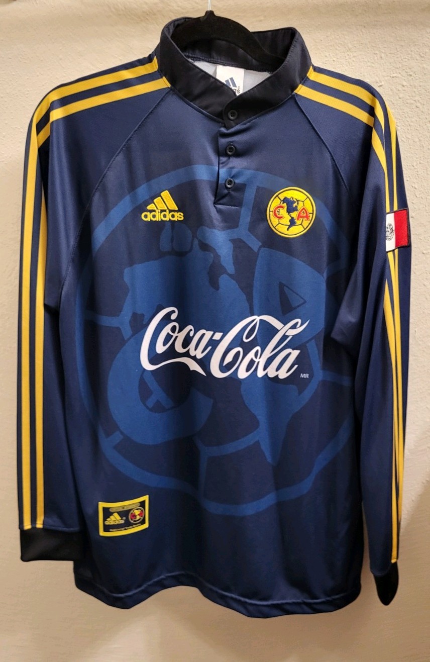 Club America 2000 Away Copa Libertadores Cuauhtemoc Blanco Auto. Jersey Size L Club America 2000 Away Copa Libertadores Cuauhtemoc Blanco Auto. Jersey Size L