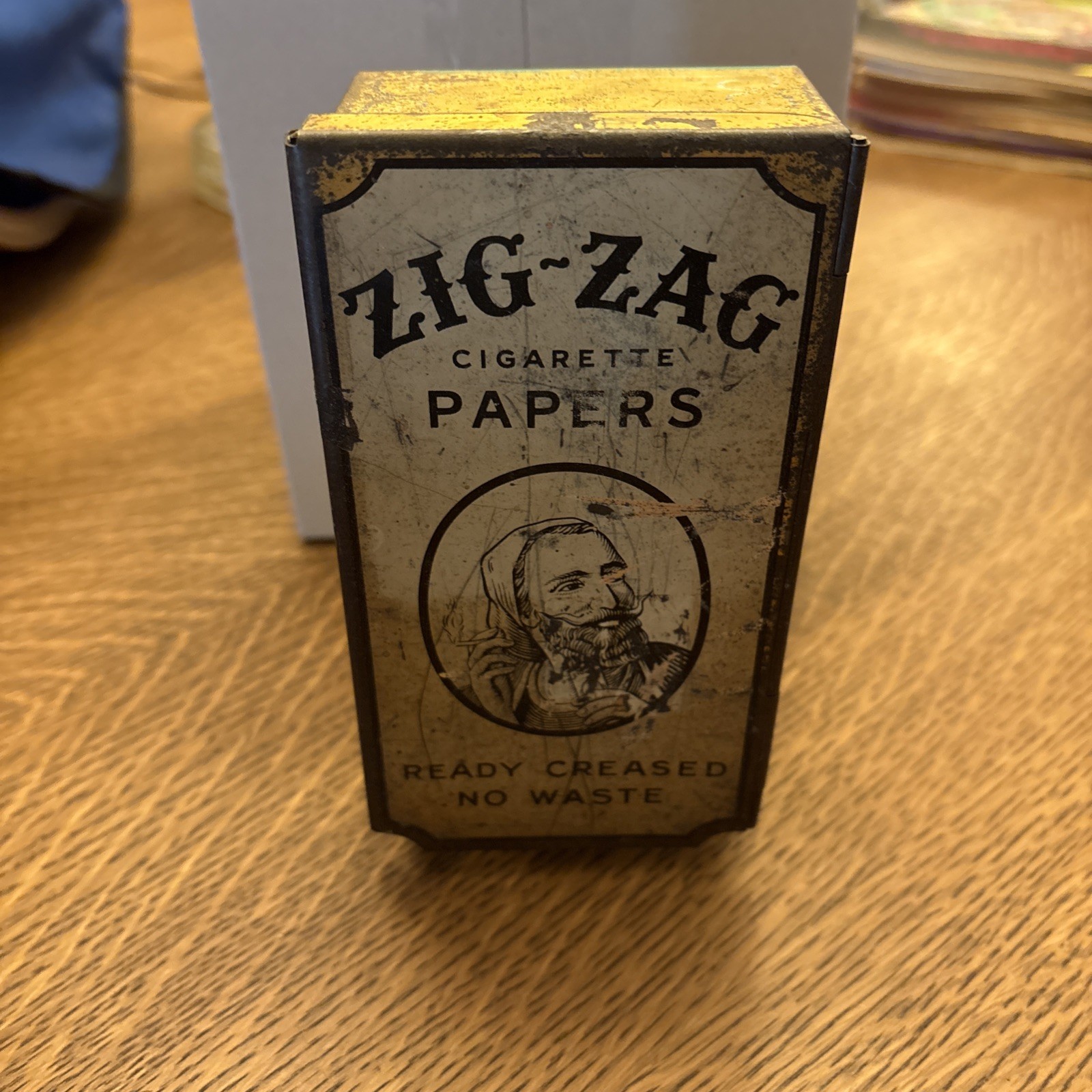 Vintage 1930s Metal Zig-Zag Cigarette Tobacco Papers Metal Wall Dispenser