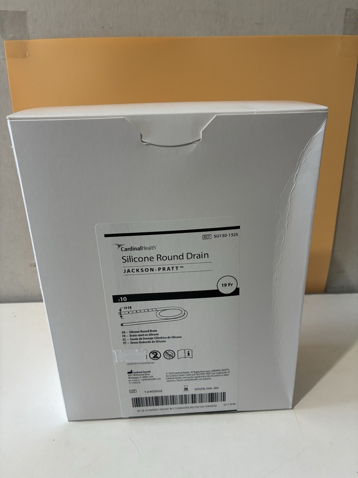 Cardinal Health Jackson-Pratt Silicon Round Drain SU130-1325 19F - Box of 10 Cardinal Health Jackson-Pratt Silicon Round Drain SU130-1325 19F - Box of 10