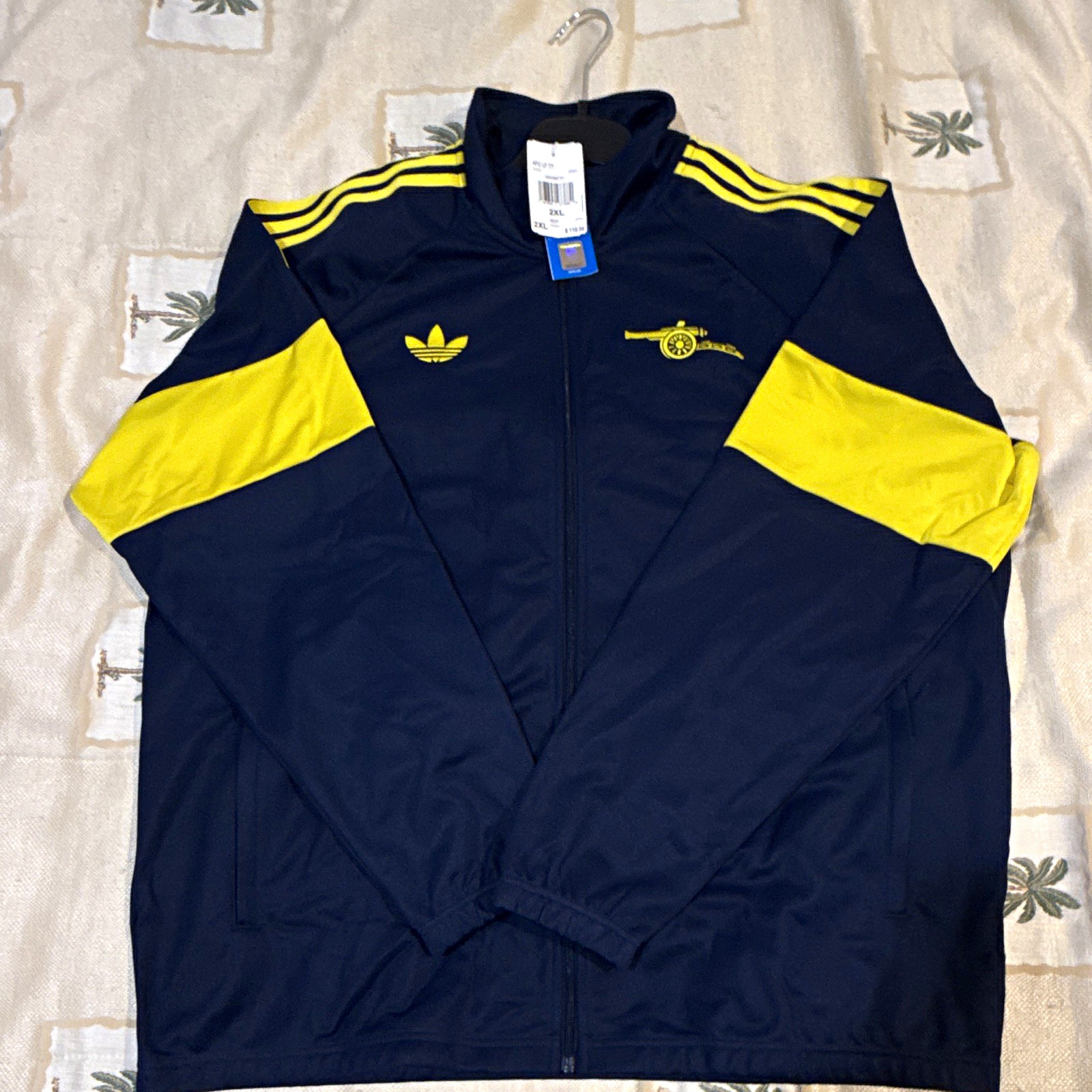 adidas Arsenal Soccer Track Jacket Navy/Yellow Mens Size 2XL Officially Licensed adidas Arsenal Soccer Track Jacket Navy/Yellow Mens Size 2XL Officially Licensed
