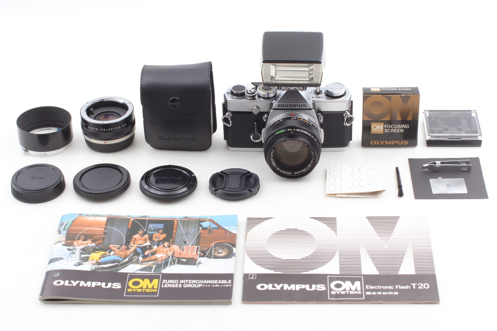 Perfect Finder [MINT + Extras] Olympus OM-1 Silver + 50mm f/1.4 Lens From JAPAN